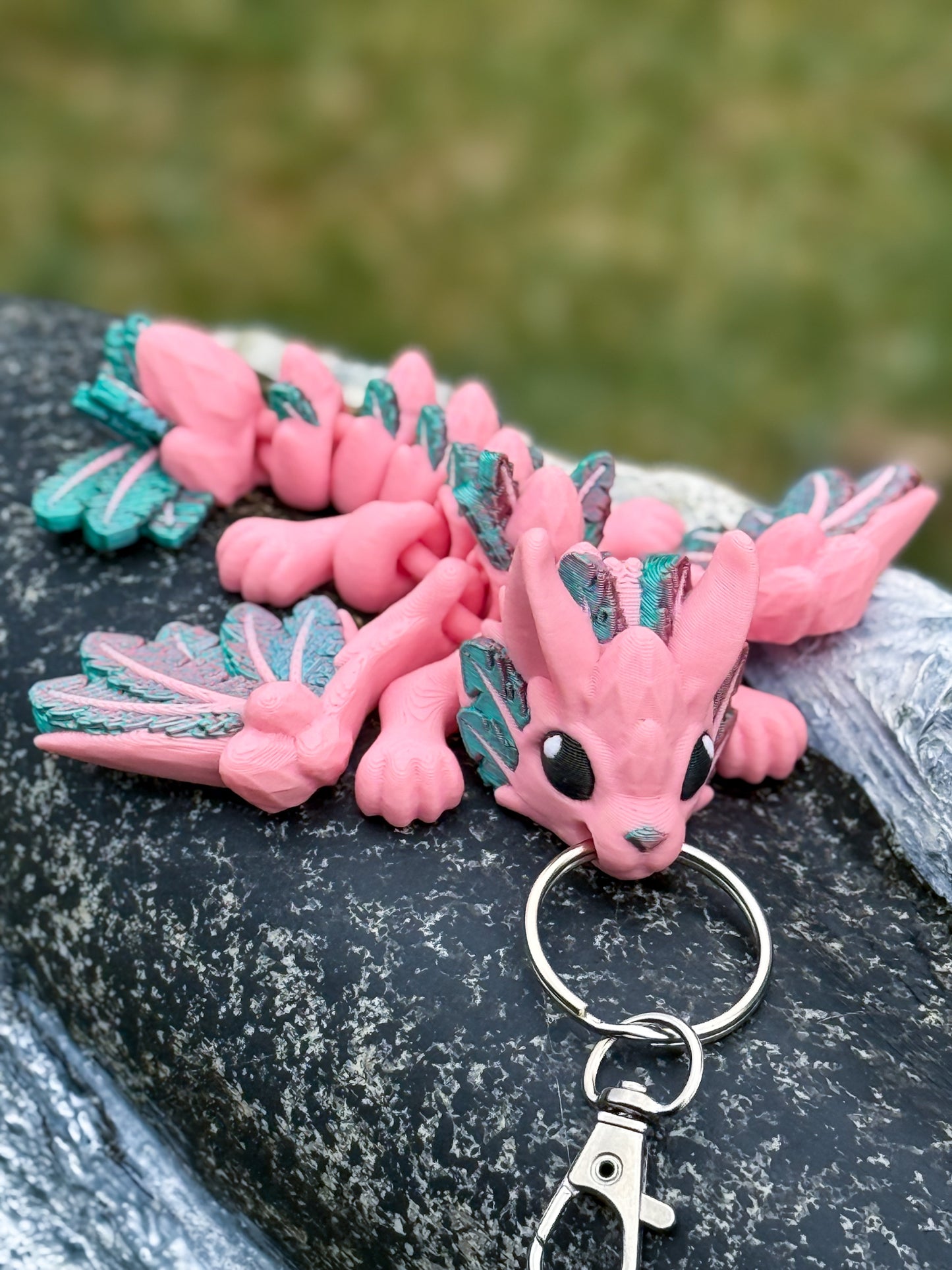 Adorable Easter Bunny Dragon Keychain