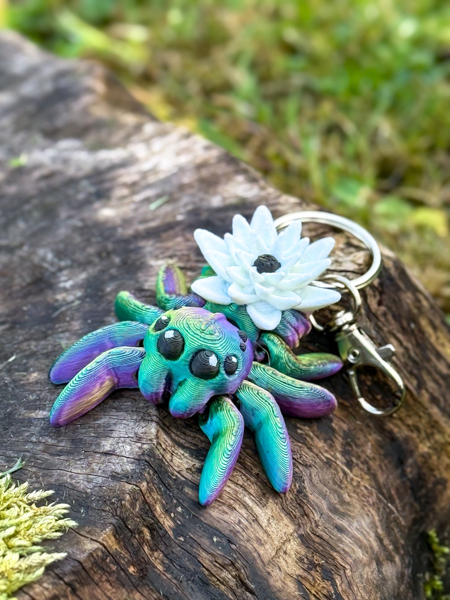 Articulated Lilly Spider Keychain