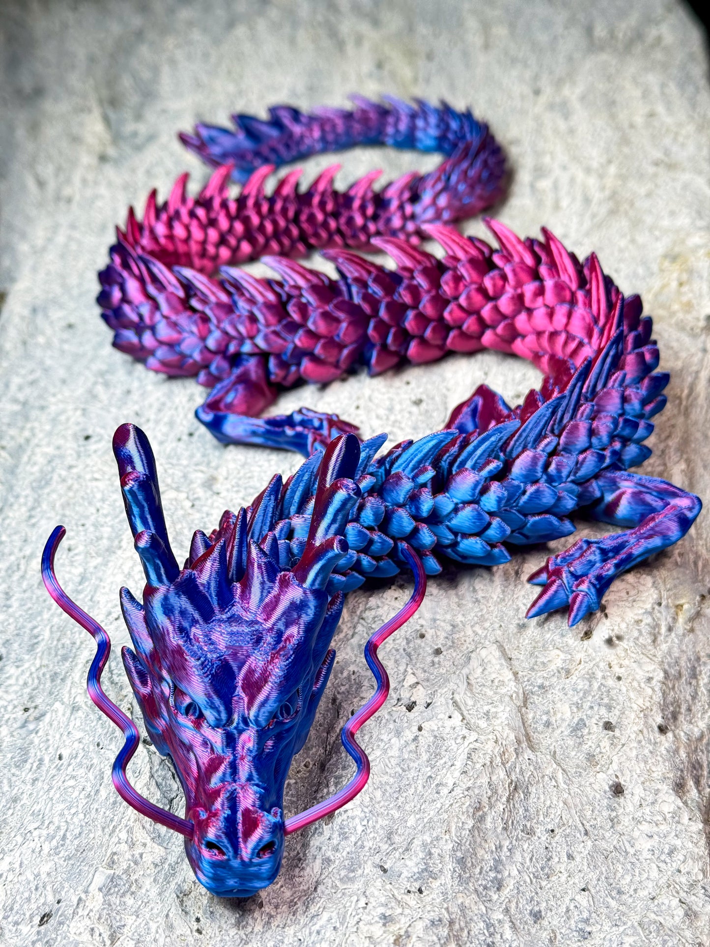 Chinese Dragon - 3D Printed Articulated Mythical Serpent | Poseable Eastern Dragon Collectible