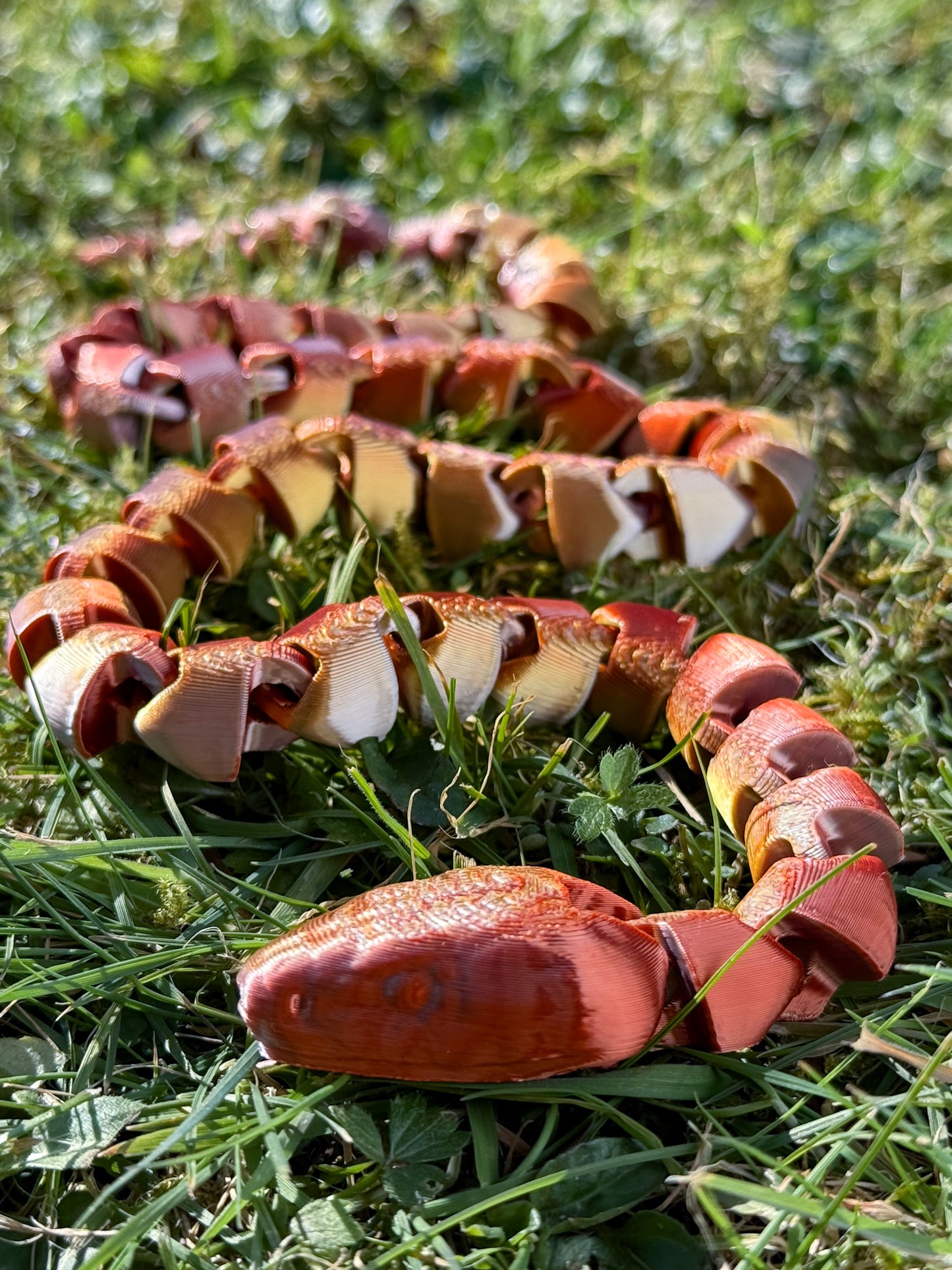 Articulated Snake - 3D Printed Flexible Reptile Toy | Realistic Fidget & Display Figure